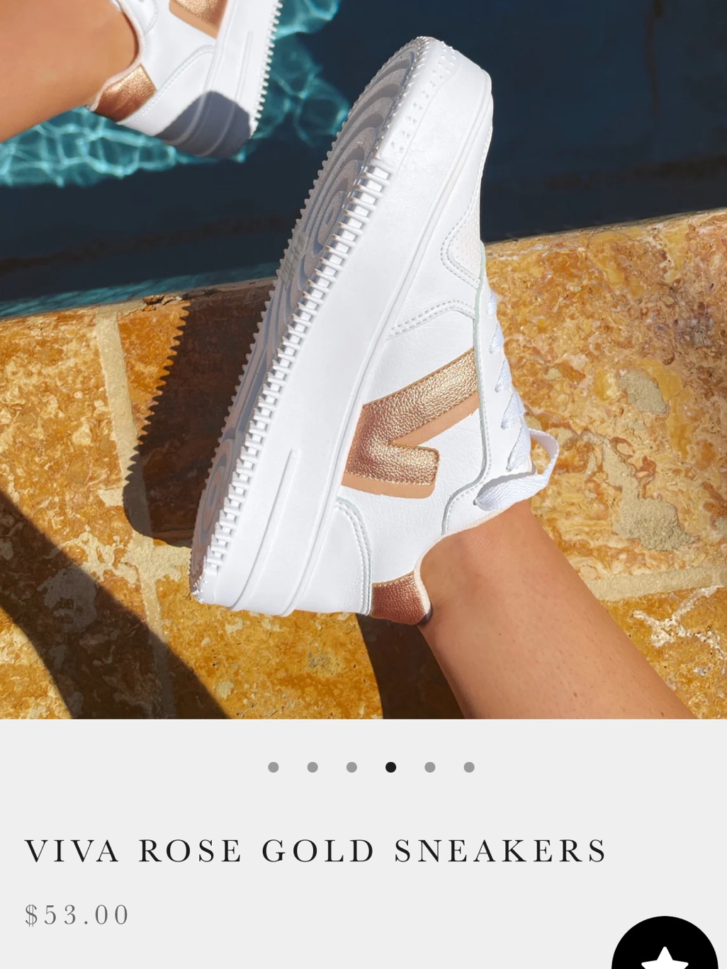 Viva Rose Gold Sneakers Size 9 Women’s — image 6 of 6